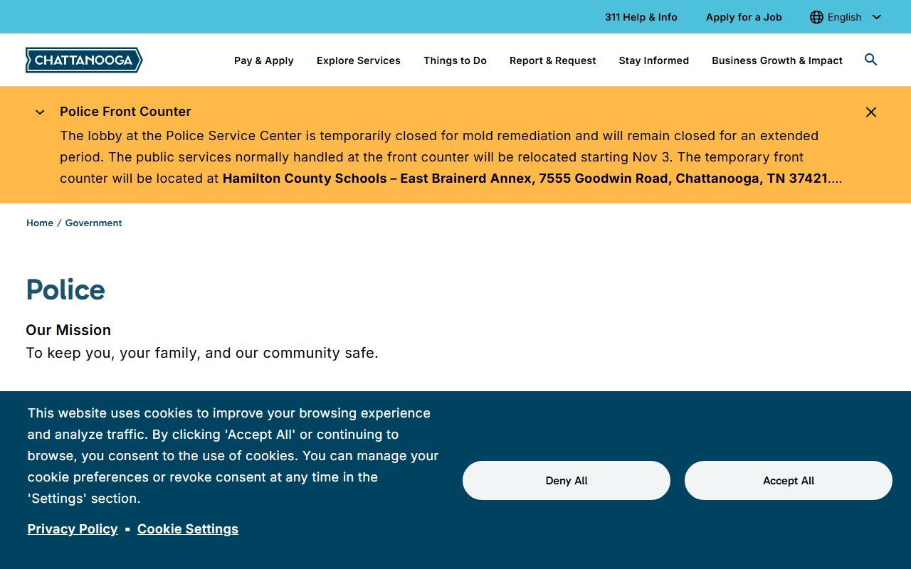 Chattanooga White Pages police records