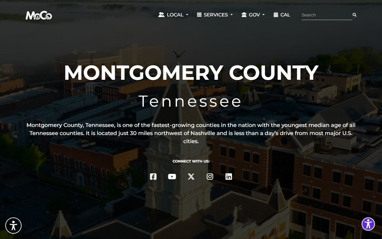 Clarksville White Pages Montgomery County website guide