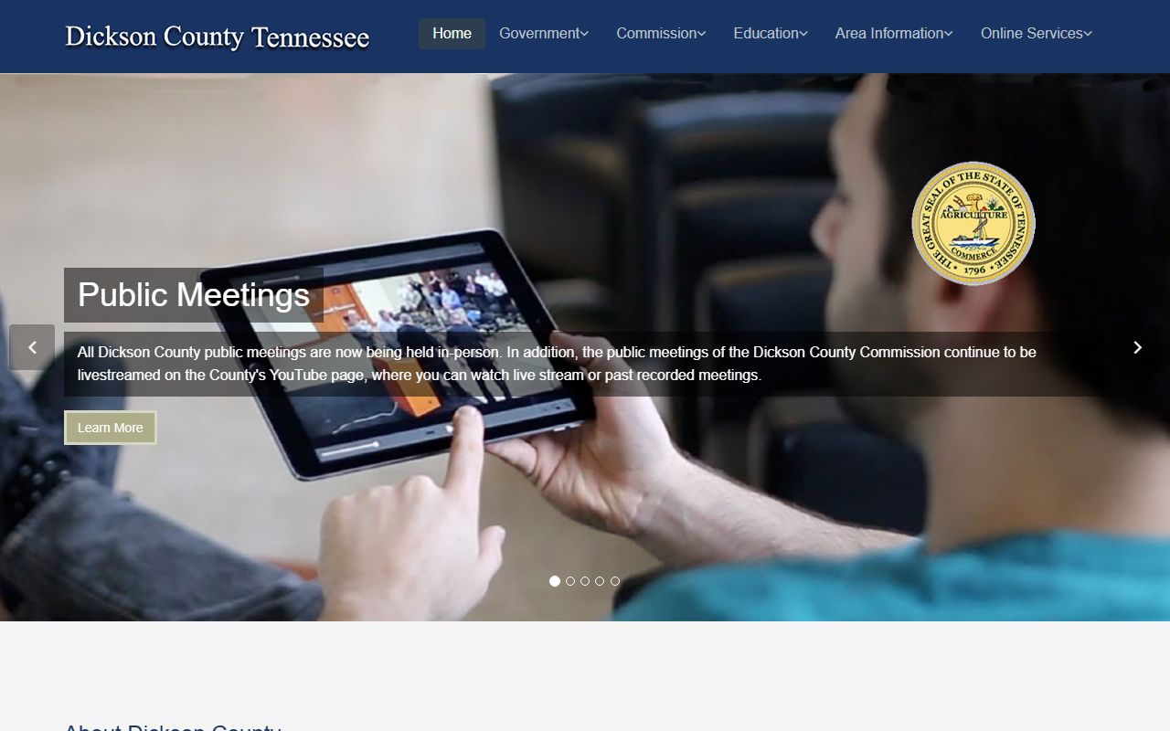 Dickson White Pages county records