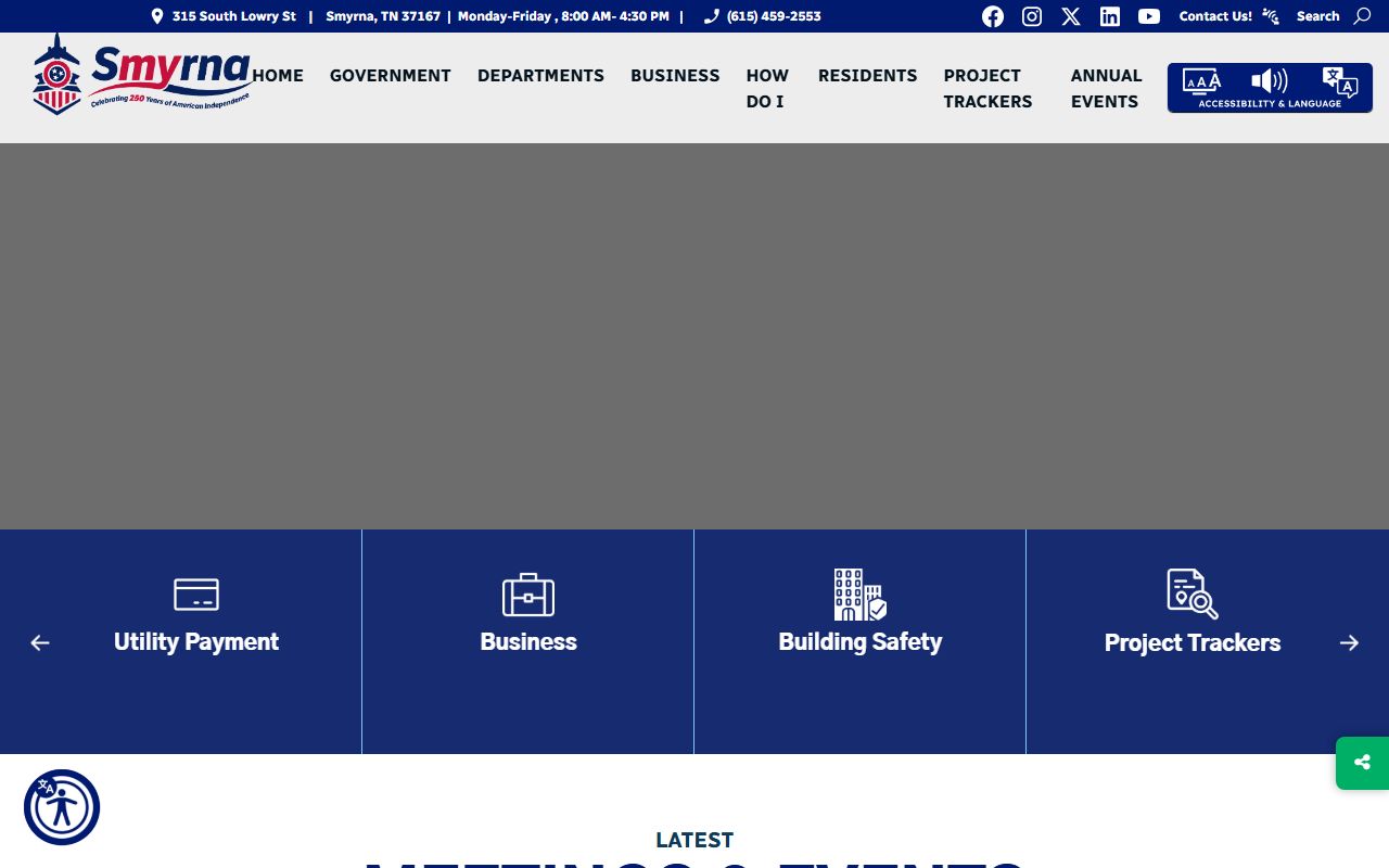 Smyrna White Pages town website and records access
