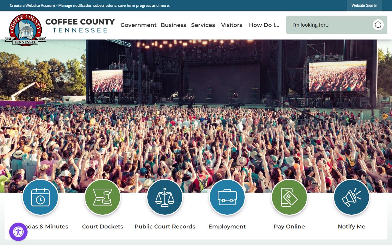 Tullahoma White Pages Coffee County records