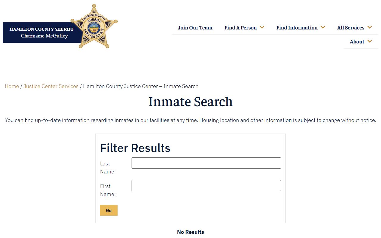Hamilton County White Pages inmate search