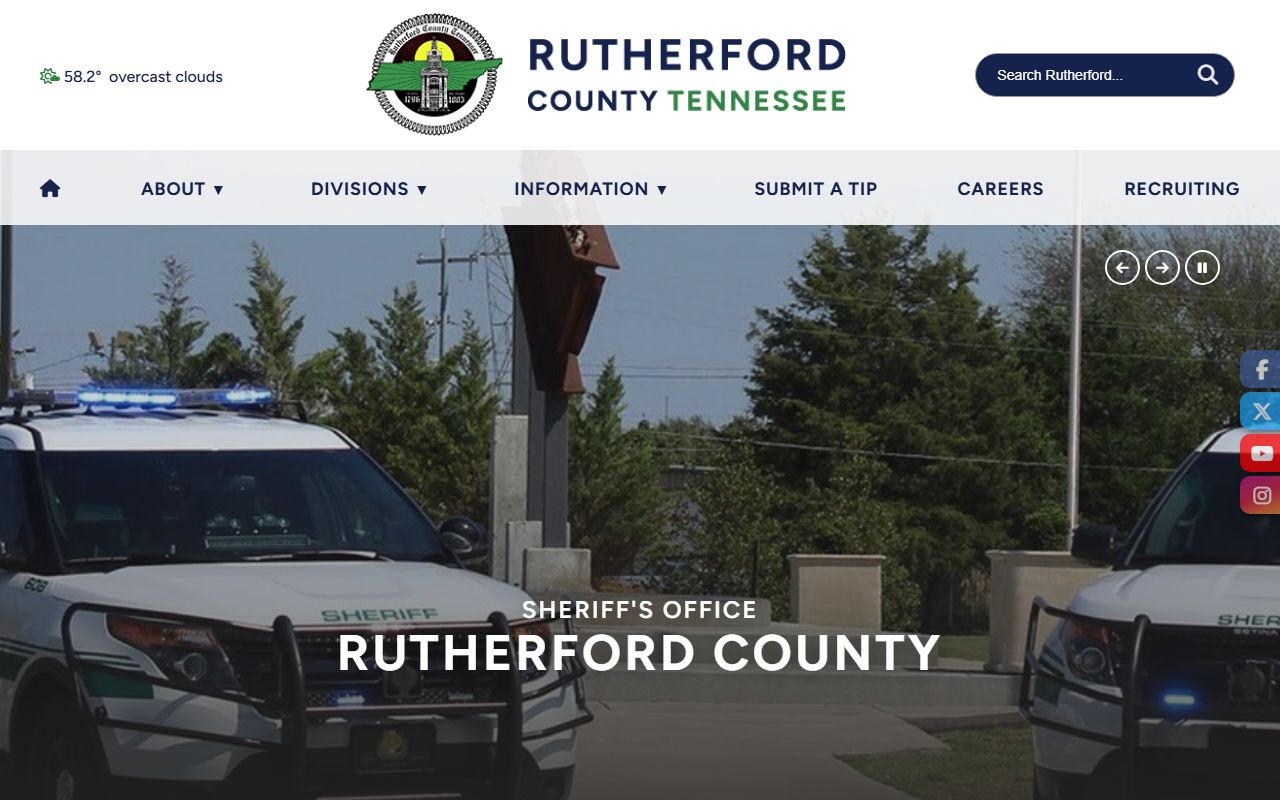 Rutherford County White Pages sheriff office