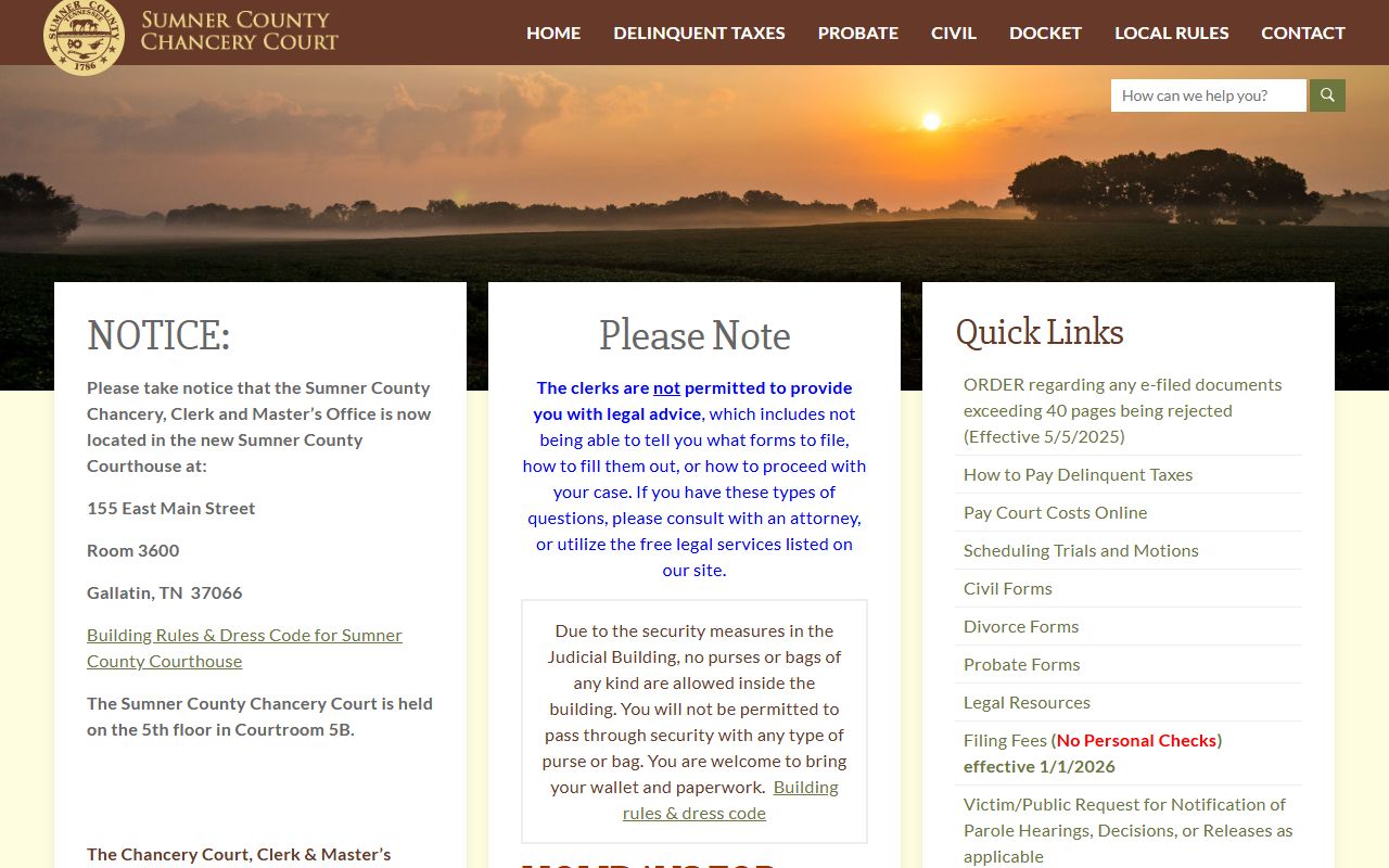 Sumner County White Pages chancery court records