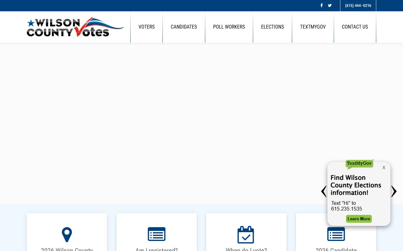 Wilson County White Pages election commission records